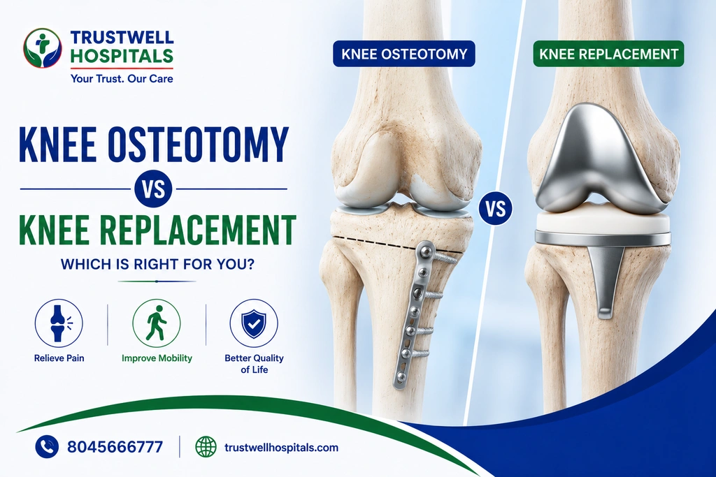 knee osteotomy vs knee replacement