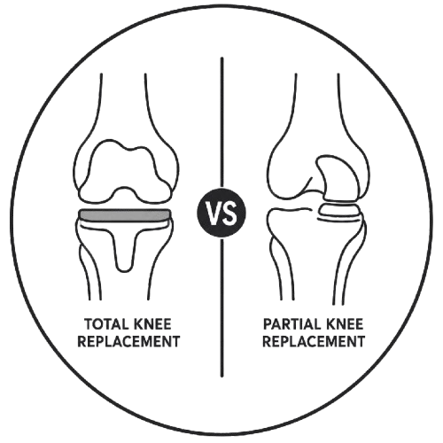 Total Knee Replacement vs Partial Knee Replacement