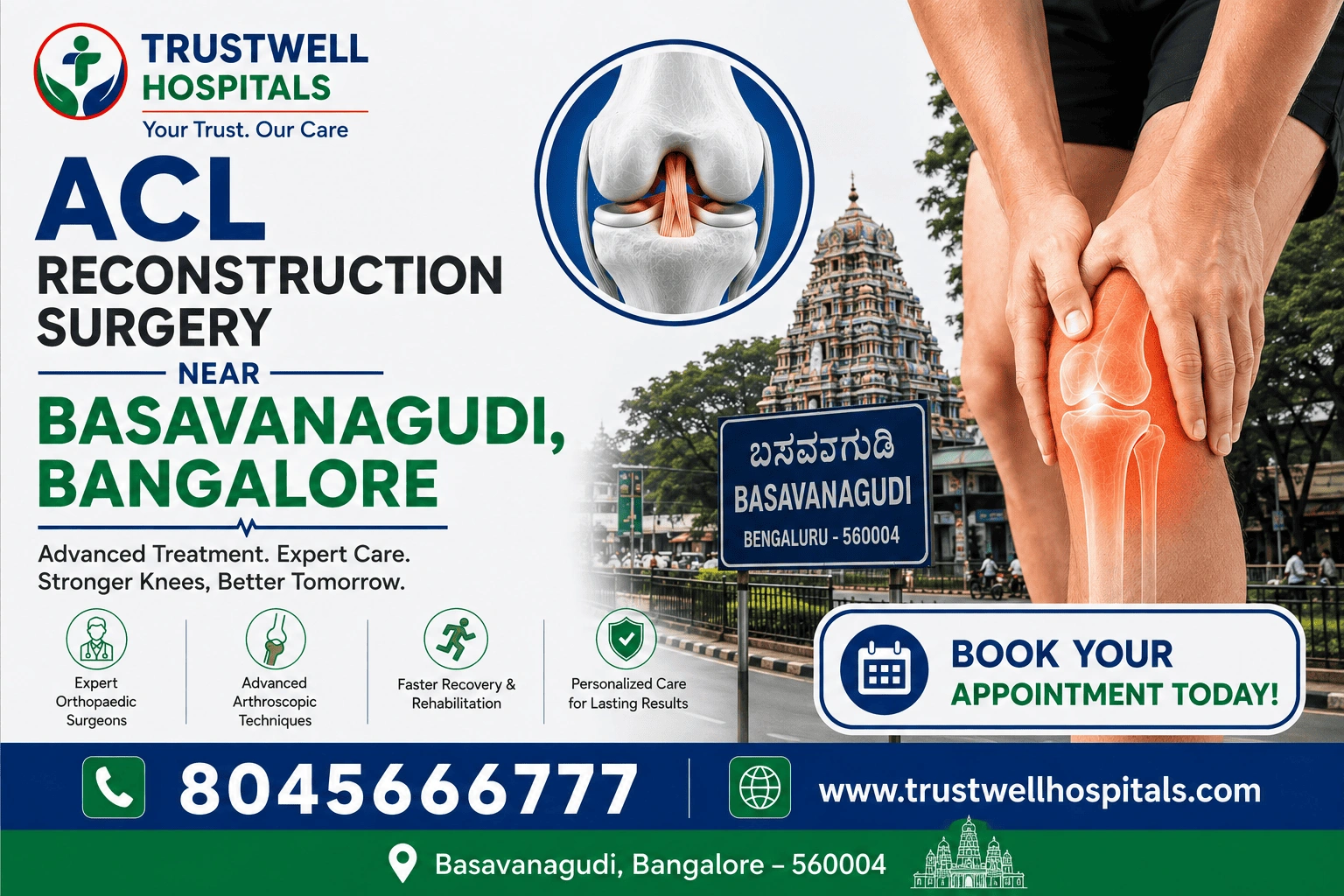 acl reconstruction surgery near basavanagudi bangalore